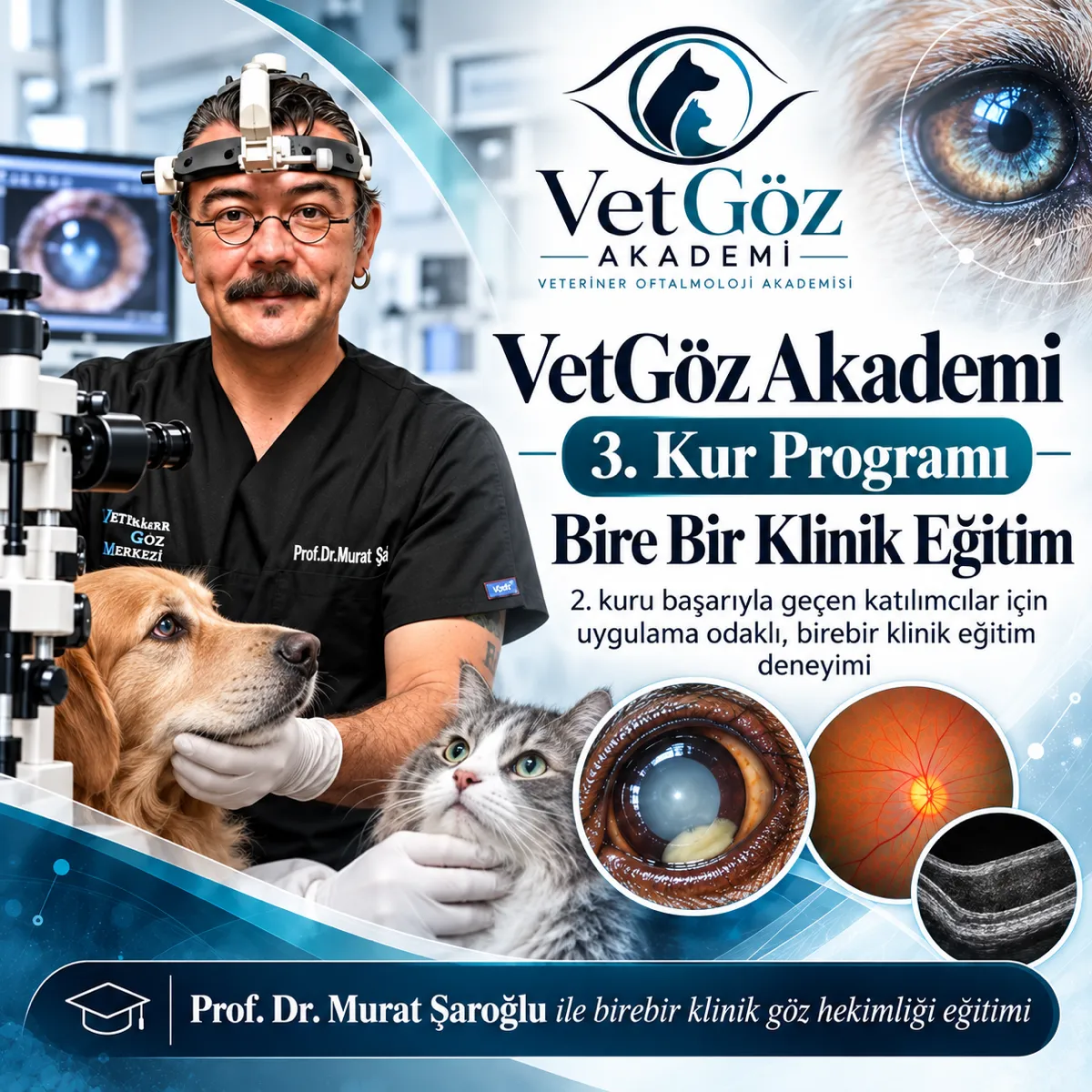 VetGöz Akademi kur tanıtım görseli — 3. Kur: Bire Bir Klinik Eğitim