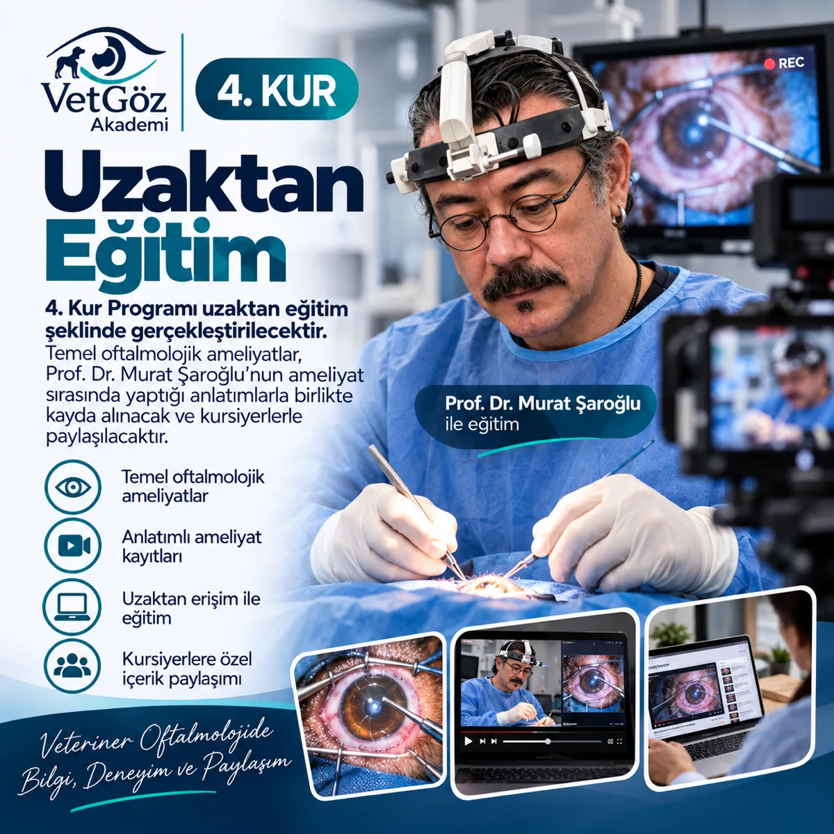 VetGöz Akademi kur tanıtım görseli — 4. Kur: Uzaktan Eğitim: Temel Oftalmolojik Ameliyatlar